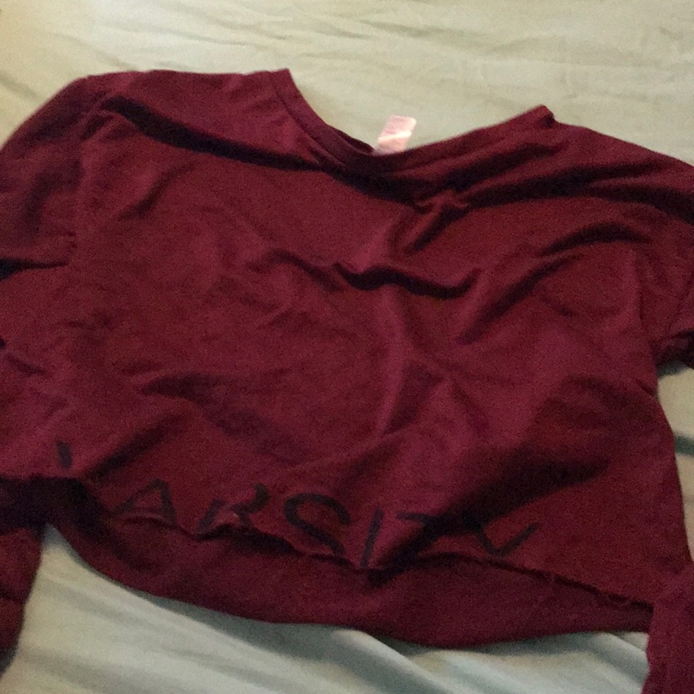 A Maroon long sleeve